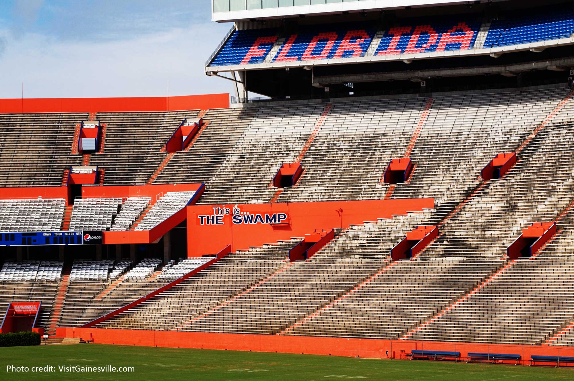 Less than 1 mile from The Swamp, UF's Ben H. Griffin Stadium, home of Florida Gators football